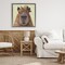 Stupell Industries Capybara with Straw Hat Floating Frame, design by Studio Bautista